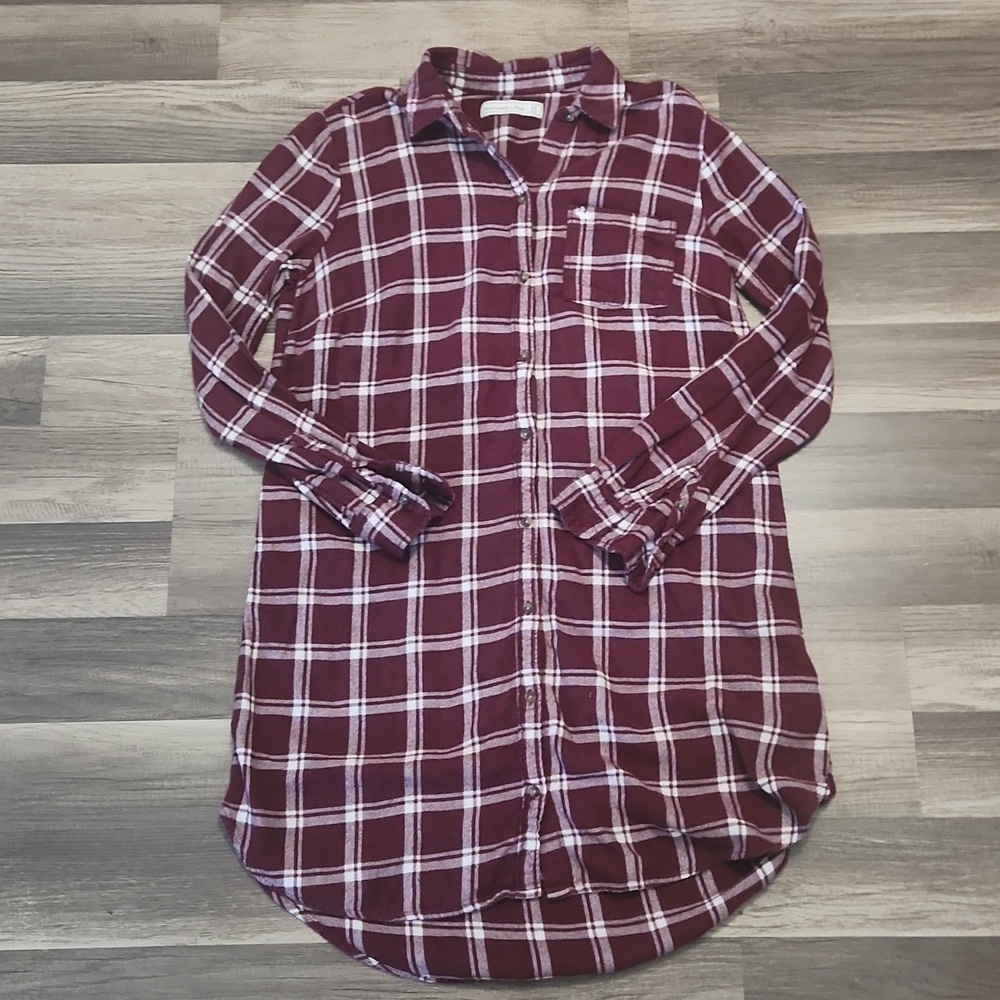 Abercrombie & Fitch Flannel Longsleeve Oversized Shirt Size Medium